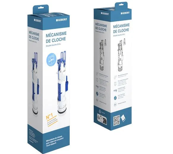 Geberit - Mécanisme de Cloche Double Chasse 3/6L